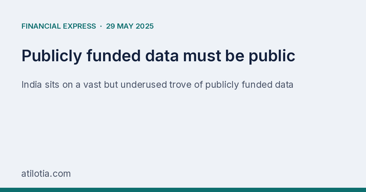 Publicly funded data must be public